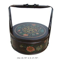 Chinese Bamboo Round Flower Wedding Basket - Molding And Trim