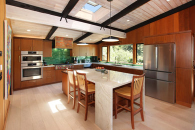 Photo of a midcentury kitchen in Other.