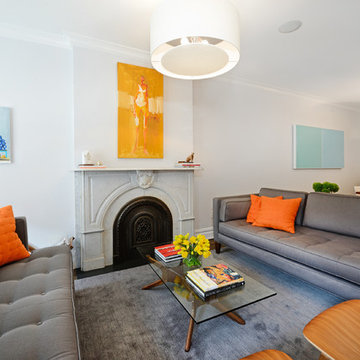 Contemporary townhouse centrally situated on one of Hoboken’s finest blocks.