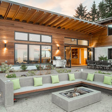 seating in backyard