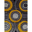 5'x7' Shaggy Yellow With Gray Living Room Area Rugs, Hand-Tufted