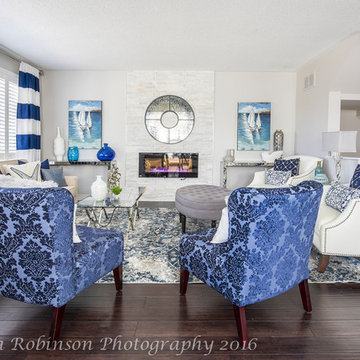 Beautiful Blue Beach Themed Living Room Photo-Shoot
