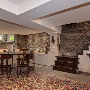 Photo of a world-inspired basement in Montreal.