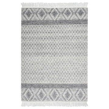 Nicole Curtis Series 3 5'3" x 7'6" Grey/Ivory Bohemian Indoor Area Rug