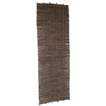 Master Garden Products - Willow Woven Hurdle Panel, 24"W x 72"H, Set of 2 pieces - These beautiful willow hurdles are hand woven, to a traditional design, has an outdoor life of approximately eight years and needs no added treatment. Can be easily set up by nailing them to the wood post or tied to a metal chain link fence. The woven pattern can be changed according to your taste by placing them vertically or horizontally. These hurdles panels have a variety of uses, from providing attractive windbreakers to dividing areas in your garden. They can be set up and viewed horizontally or vertically. The are very flexible and bendable, which is ideal for irregularly shaped and circular pattern screening. Our willow hurdle panels can bend up to 120 degrees, three 72" wide panels can be installed in a circle up to 72" in diameter.