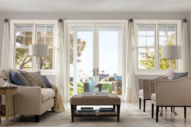 Example of a classic family room design in Other