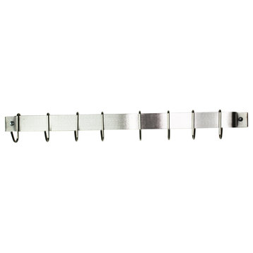 Enclume 30" Wall Rack With 6 Hooks, Stainless Steel