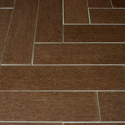 Mahogany Wood Plank Porcelain - Wall And Floor Tile