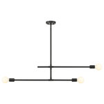 Z-Lite - Z-Lite 731-3MB Modernist 3 Light Chandelier in Matte Black - Toe the line on sleek modernist style with a fixture that becomes a primary element of custom decor. This three-light chandelier from the Modernist collection dazzles with a slightly asymmetrical linear design featuring parallel and perpendicular frames crafted of matte black finish steel. Choose stylish bulbs to customize a dining or living space, soaking up the striking contemporary character of this classic fixture.