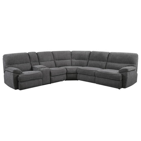 Full Sleeper And Power Sectional With Dual Power Recliner Loveseat