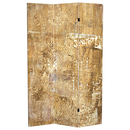 6' Tall Double Sided Sandy Meadow Canvas Room Divider