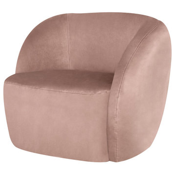 Selma Petal Microsuede Fabric Occasional Chair