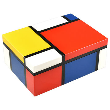 Lacquer Medium Box, Mondrian