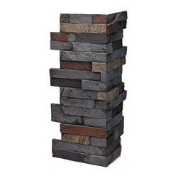 146-MESA STACKED SLATE CORNER 24"H X 6"W X 1"D - Wall Panels