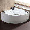 EAGO 5 ft Corner Acrylic Whirlpool Bathtub for Two With Fixtures