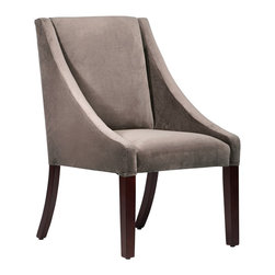 Universal Lighting and Decor - Villager Regal Smoke Fabric Swoop Dining Chair - Bar Stools And Counter Stools