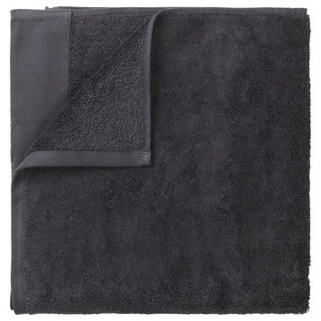Riva Organic Terry Cloth Towels, Magnet/Charcoal, Hand Towel