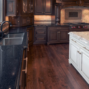 Black Galaxy granite & Silver Persa granite