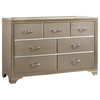 Pemberly Row 4 Pc. Queen Bedroom Set in Metallic Champagne Gold