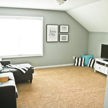 Colorful Modern Graffiti Playroom Tween Lounge