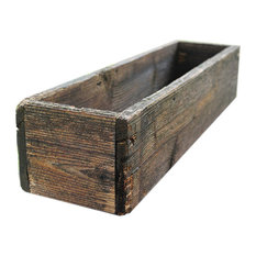 24" Rustic Cedar Planters Box, Tall Version, Aged Rustic, 5"