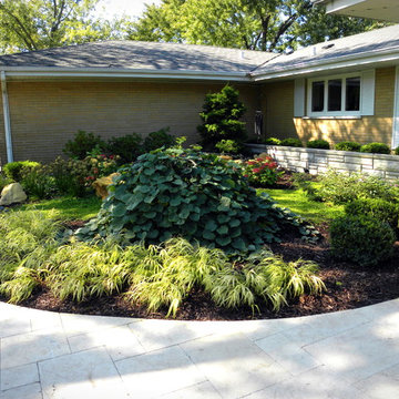 Travertine Entryway and a new Fall Landscape!