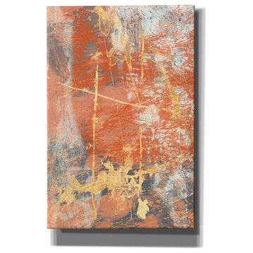 Modern Wall Art, Stretched Canvas With Beautiful Abstract Painting, Orange/Gold