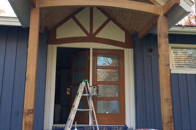 Inspiration for a craftsman exterior home remodel in Raleigh