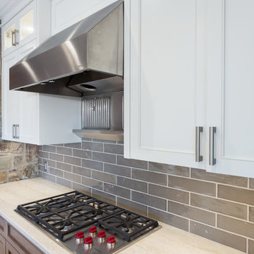 Walnut and paint two tone Kitchen