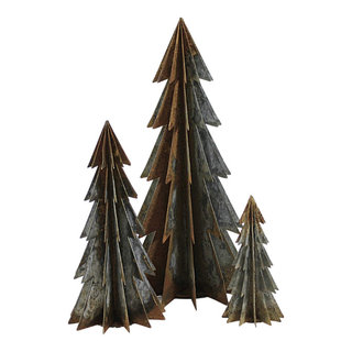 Christmas Segmented Tree-Zinc Zinc Metal Chrsitmas Rustic Cd1603z, 12 ...