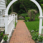 Back yard patio, deck and gardens - Traditional - Landscape