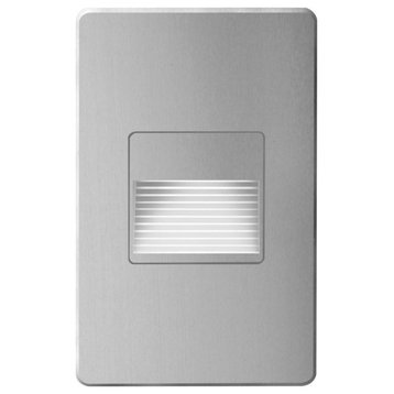 Mika Indoor/Outdoor LED Wall Light, Brushed Aluminum