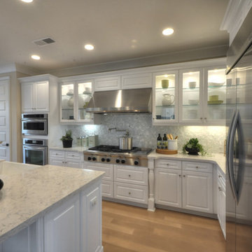 Frameless Cabinetry: Hamilton Thermofoil with a White Finish