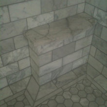 bathroom walk in tile work