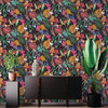 Bold Tropical Floral Wallpaper, Plum, Double Roll
