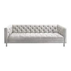 White Velvet Sofas Houzz