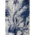 KAS - KAS Illusions 6201 Blue Watercolors Area Rug, 6'7"x9'6" - Our Illusions Collection features an array of show-stopping watercolor designs. Each pattern is a piece of art for your floors. Ranging from tonals to vibrant palettes, there is sure to be an Illusion to peak your interest! Made in Turkey of 100% polypropelene with 1/2" pile height.