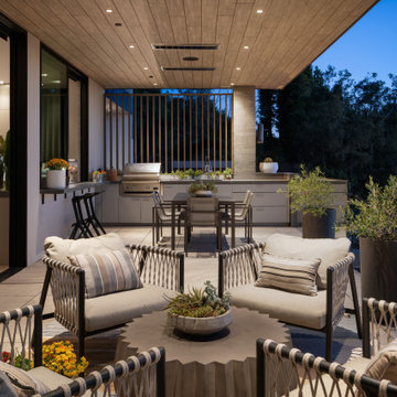 A little farm below a hillside resort-style off-the-grid view home