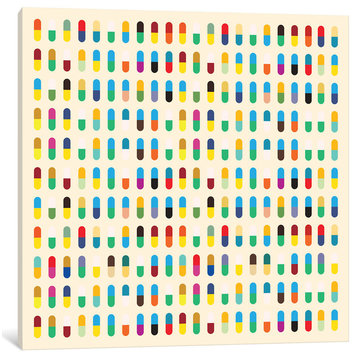 "Modern Art- 10 Capsules" by 5by5collective, Canvas Print, 18"x18"