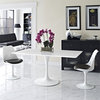 Modway Lippa Rectangle Modern Wood Top Dining Table in White