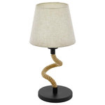 Eglo Lighting - Eglo Lighting 43199A Rampside, 1 Light Table Lamp - Black Base  Creme Shade  Bulb NoRampside 1 Light Tab Black/Brown Cream Fa *UL Approved: YES Energy Star Qualified: n/a ADA Certified: n/a  *Number of Lights: 1-*Wattage:60w E26 Medium Base bulb(s) *Bulb Included:No *Bulb Type:E26 Medium Base *Finish Type:Black/Brown