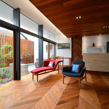 チーク フレンチヘリンボーン