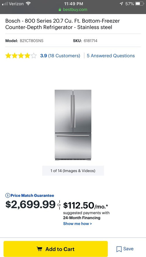 Bosch 800 Appliances