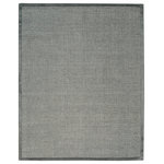 Eastern Rugs - Hand-Tufted Wool Khaki Transitional Geometric Timothy Rug, 5' X 8' - A border rug with a subtle pattern makes this elegant rug an easy fit for any decor.