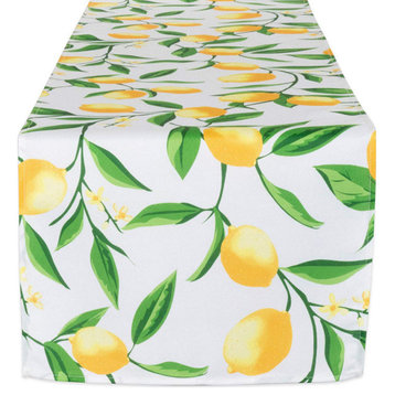 Lemon Bliss Print Outdoor Table Runner 14"x72"