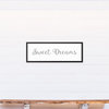 Sweet Dreams 12"x36" Black Framed Canvas, Gray