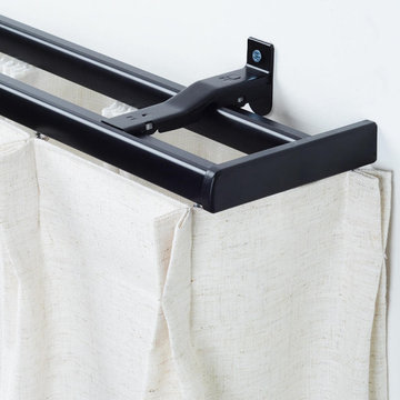 QYRF05 Fashion Single Double Curtain Tracks Ceiling/Wall Mount