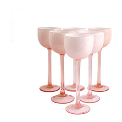 CARLO MORETTI PINK CASED CORDIAL GLASSES - 6 PCS - Cocktail Glasses