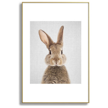 Gal Design Rabbit Colorful Metal Framed Art Print