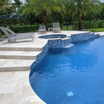 New Pool and Outdoor Kitchen Remodel and Pabers in Santa Clarita, CA